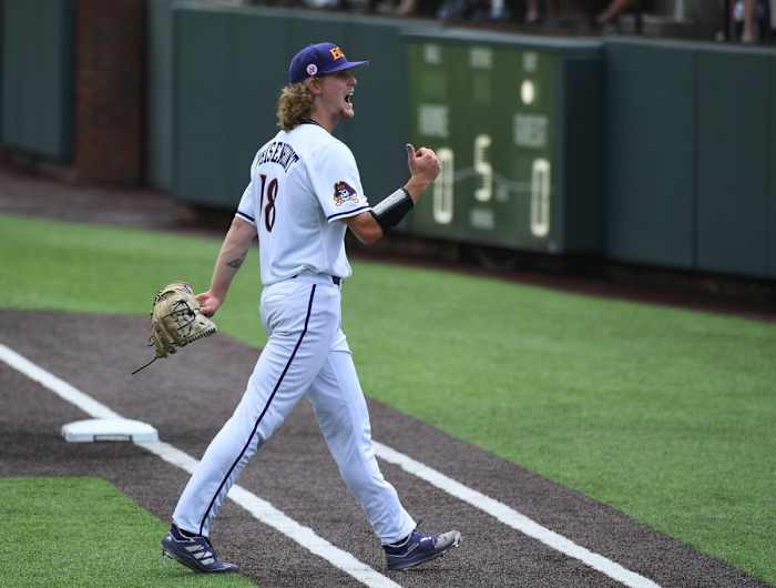 Carson Whisenhunt walks off the field during a 2021 start against Vanderbilt.